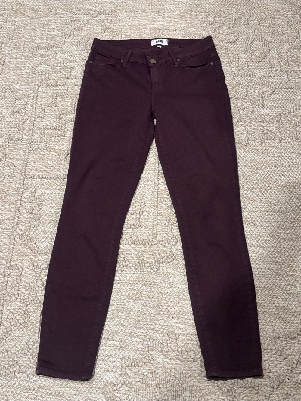 PAIGE Skinny Jeans in Plum